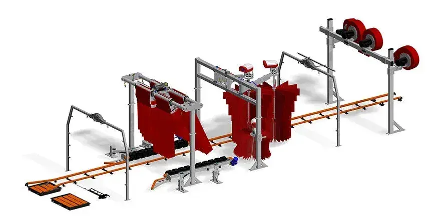 Belanger Insta-KLEEN drive-thru fleet wash system rendering