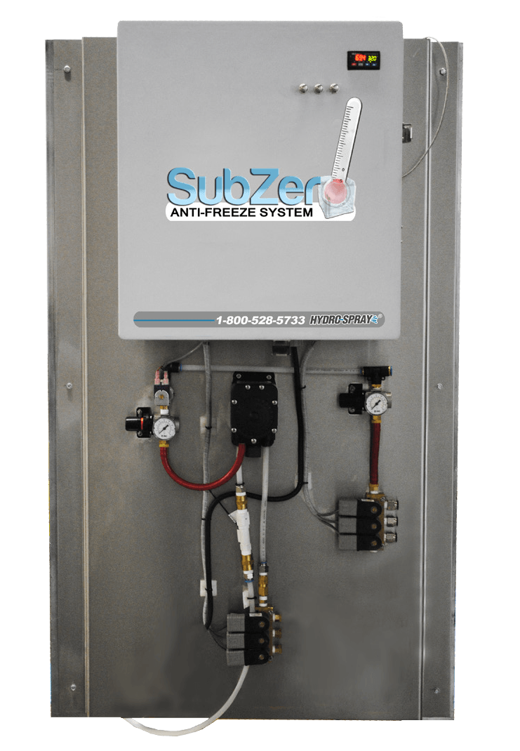 Sub-Zero anti-freeze system control panel for car wash freeze protection.
