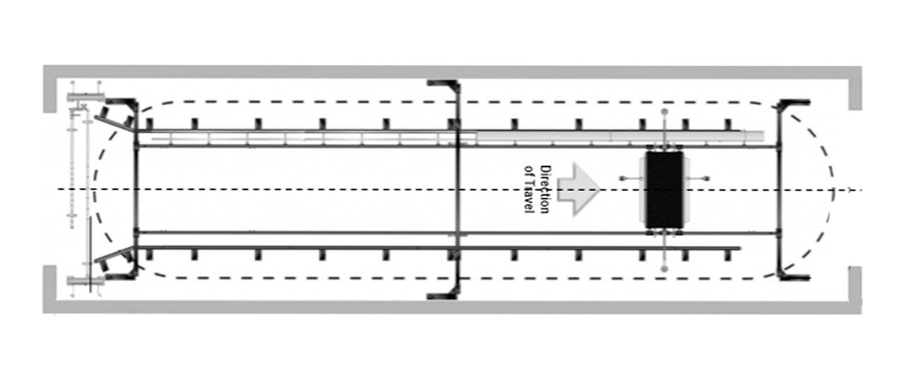 V-Max truck and bus wash system layout rendering